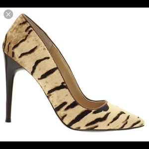 Donald Pliner calf hair pumps